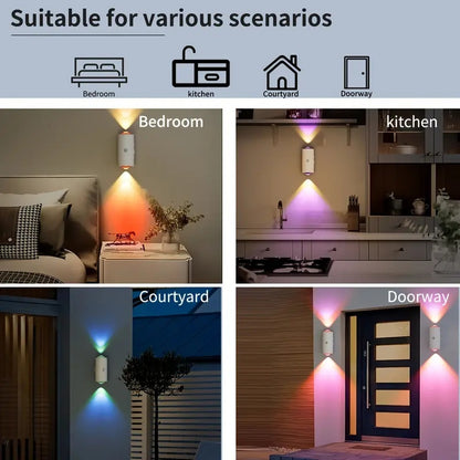 Sensor detective RGB gradient LED lamp